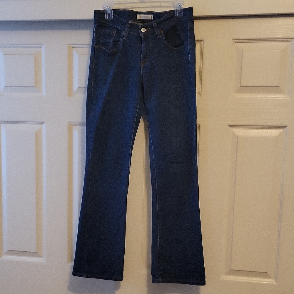 Levi's Dark Blue Flare Jeans Curvy Boot Cut Size 8M
